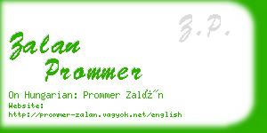 zalan prommer business card